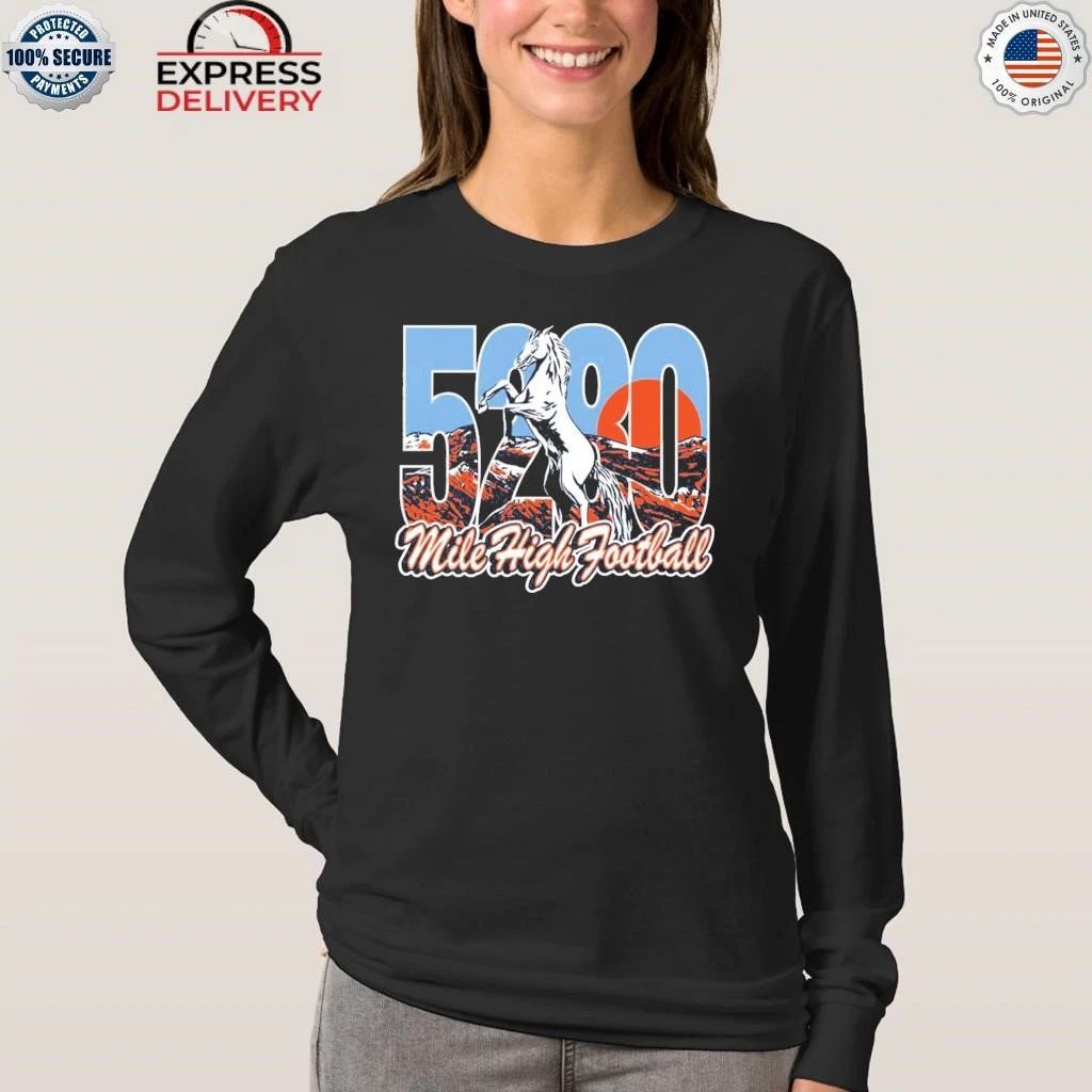 5280 Mile High Football Shirt