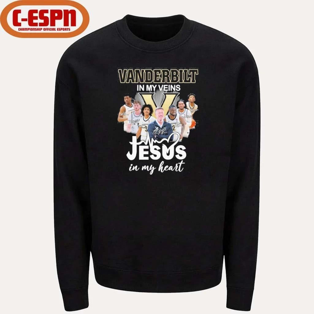 Vanderbilt Men’s Basketball In My Veins Jesus In My Heart Shirt