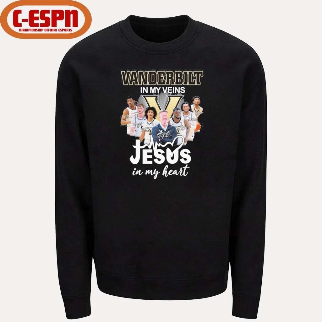 Vanderbilt Men’s Basketball In My Veins Jesus In My Heart Shirt