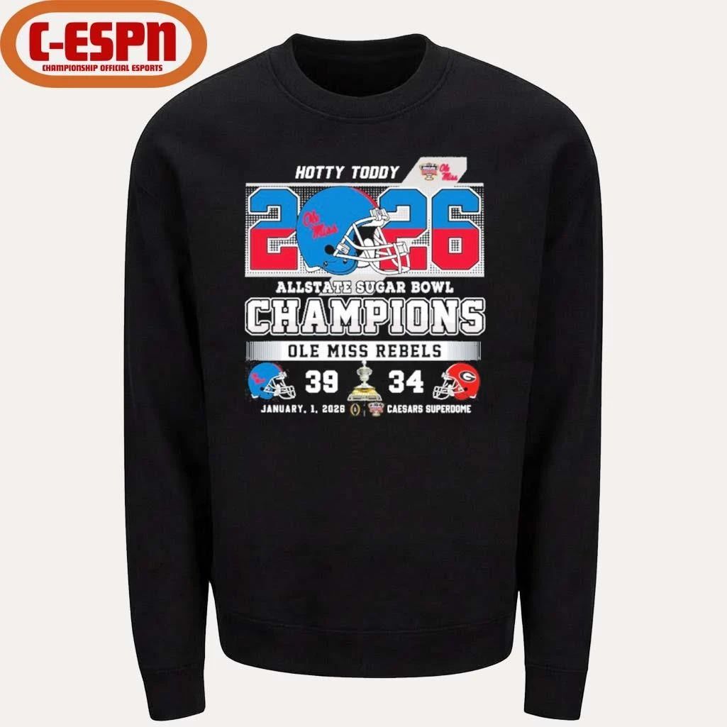 Rebels Sugar Bowl Score Champs Hotty Toddy Shirt