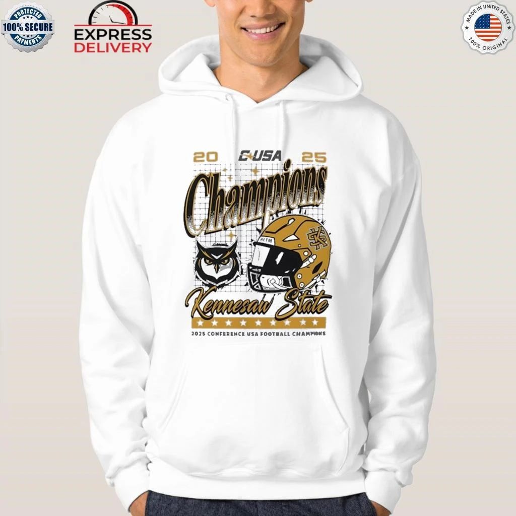 Congrats Kennesaw State Owls Official 2025 Champions Conference USA Football Shirt