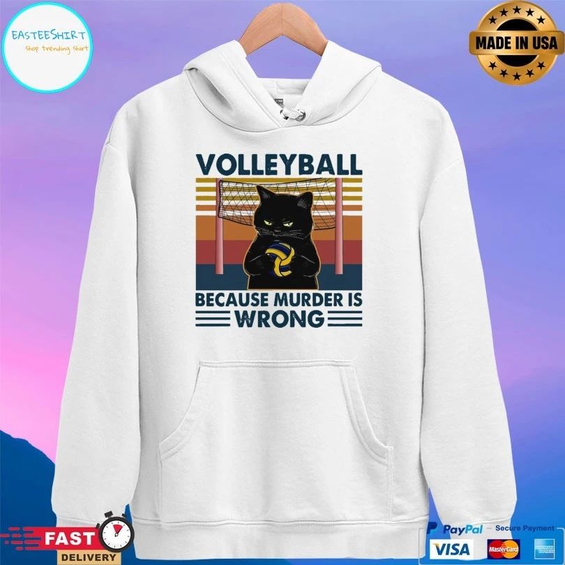 Cat Volleyball Because Murder Is Wrong Vintage T-shirt