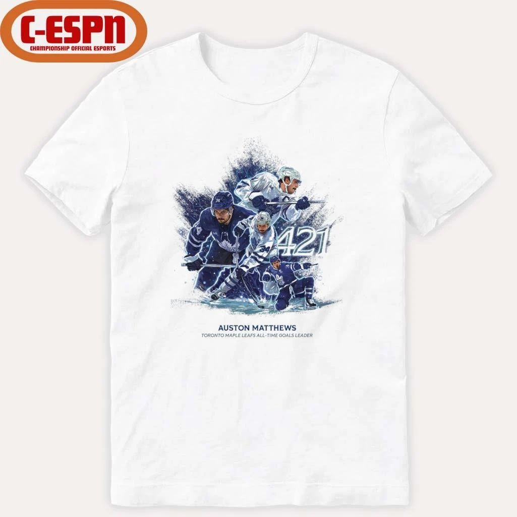 Auston Matthews 421 Career Goal All-Time Goals Leader T-Shirt