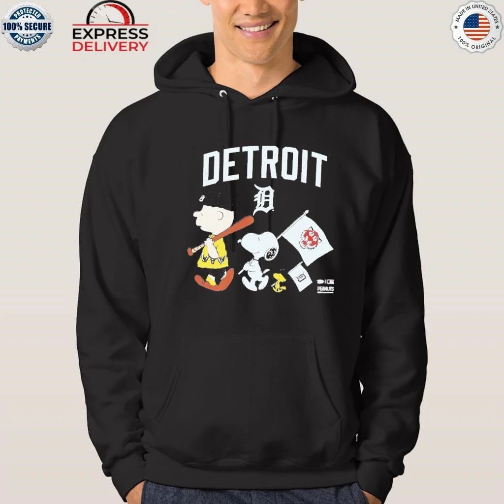 Detroit Tigers Peanuts Flag Shirt