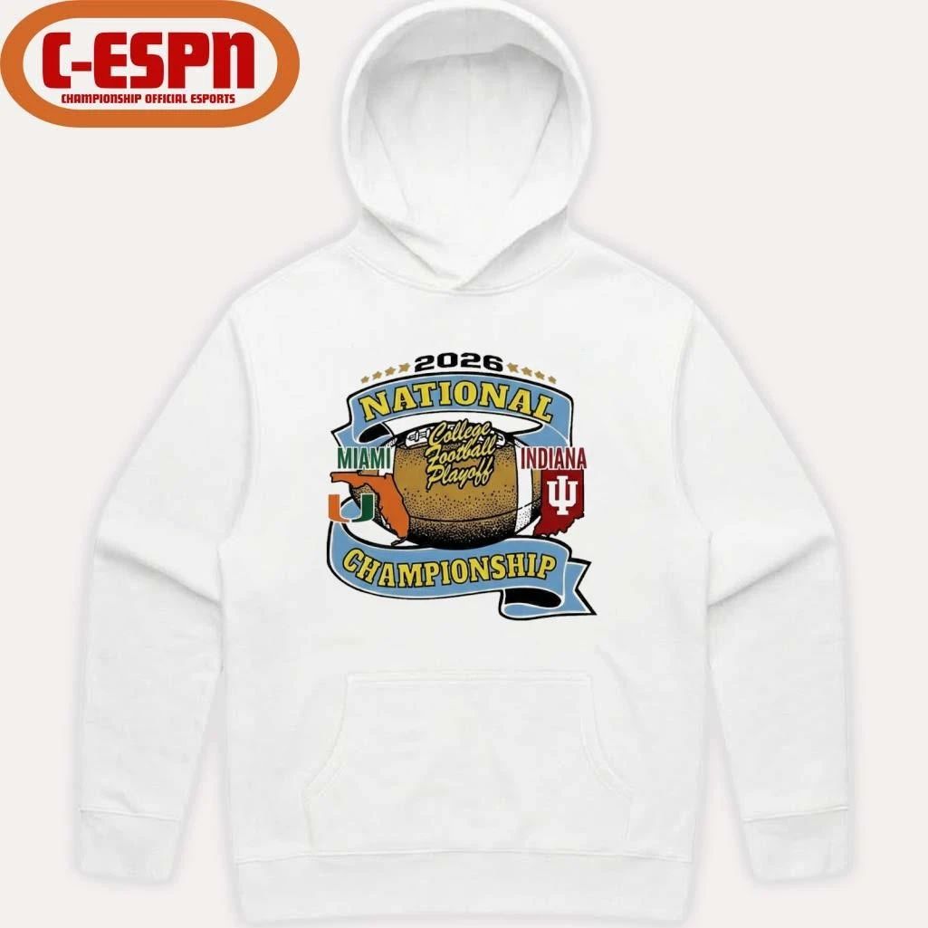 Indiana Vs Miami 2026 CFP National Championship Game January 19th T-Shirt