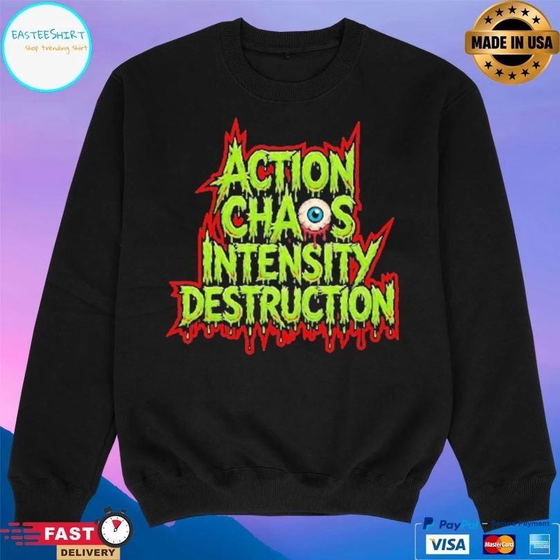 Acid Wrestling Action Chaos Intensity Destruction T-shirts