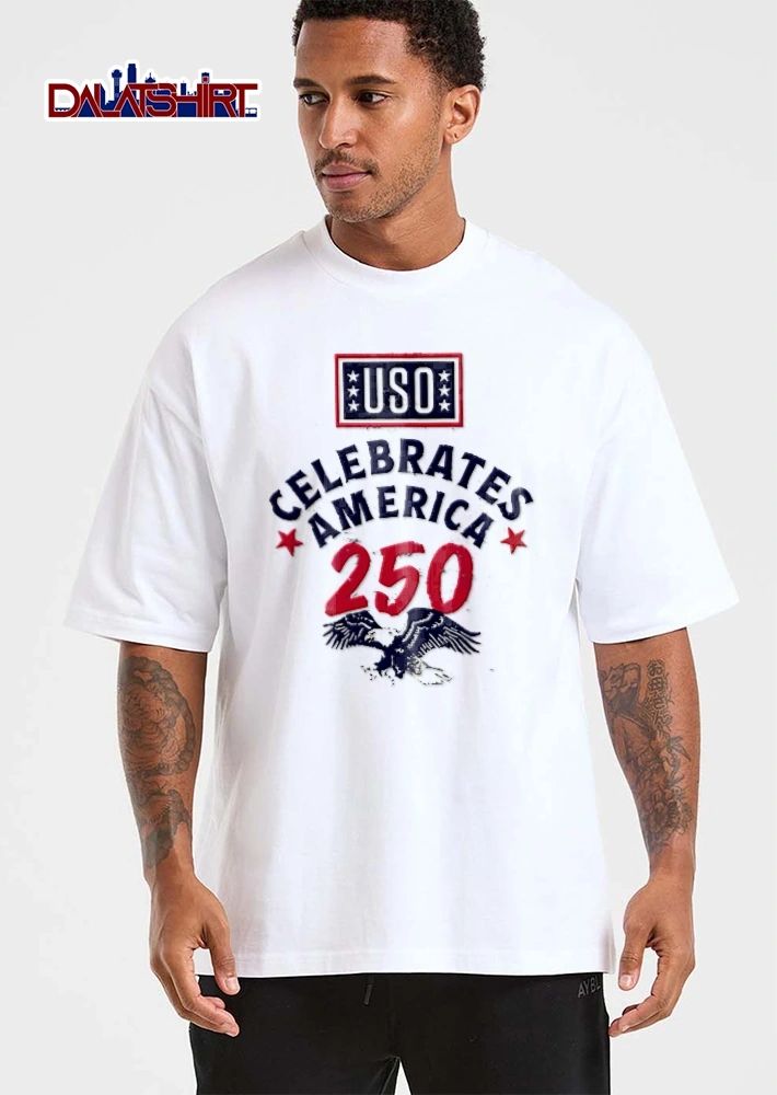 Uso Celebrates America 250 Flying Patriotic Bald Eagle Distressed shirt