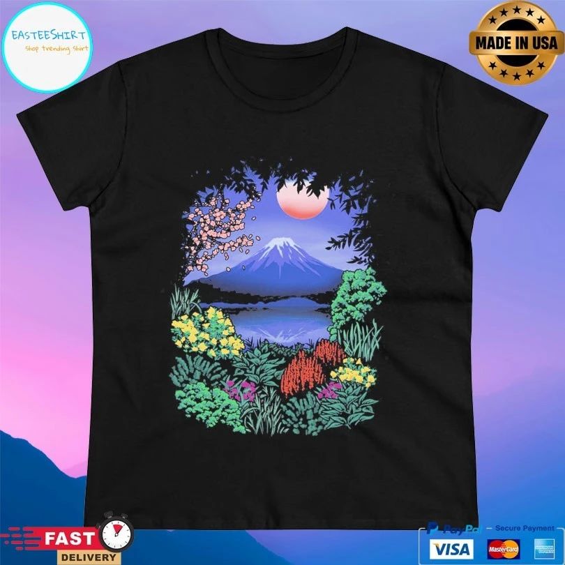 Fuji Bloom Mount Fuji Scenery T-shirts
