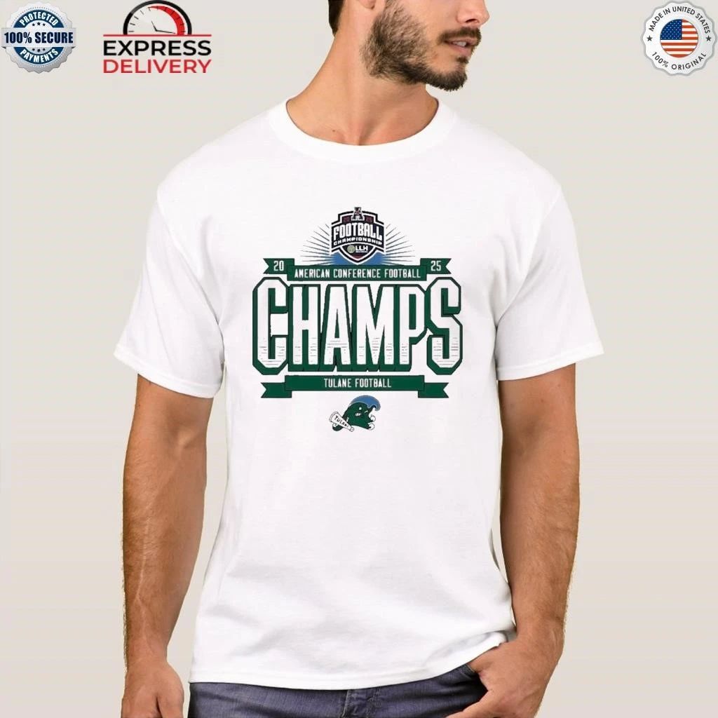Tulane Green Wave American Conderence 2025 Champions Shirt