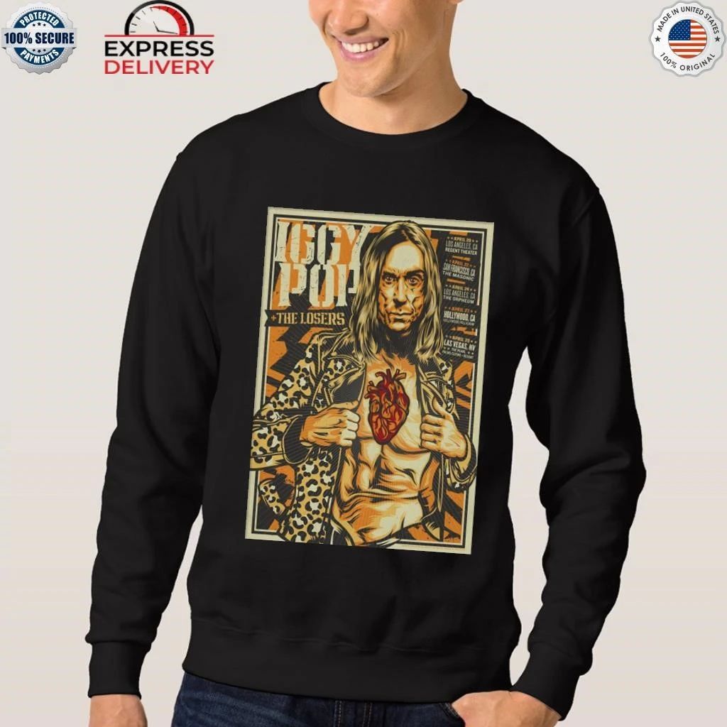 Iggy Pop With The Losers California Tour April 2025 Shirt