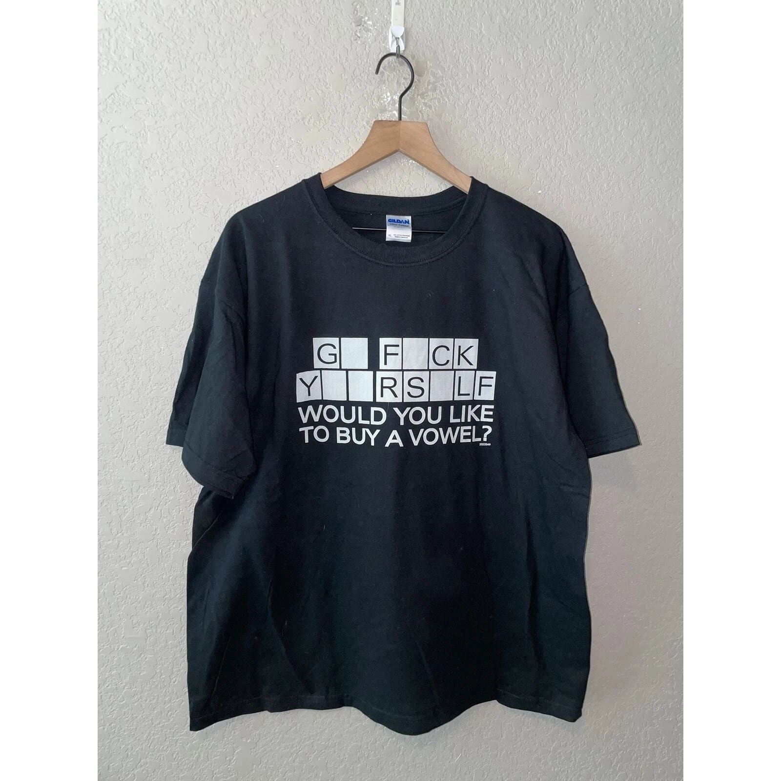 Vintage Go F Yourself Shirt Buy A Vowel Wheel Of Fortune Humor Tee Funny XL