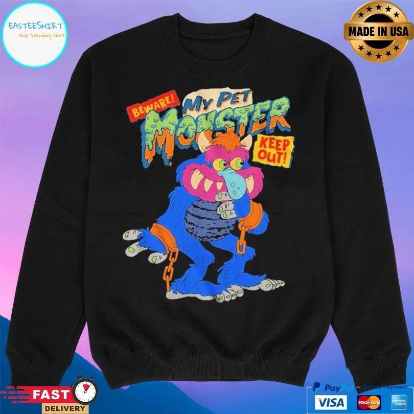 Beware Keep Out Illustration My Pet Monster T-shirts