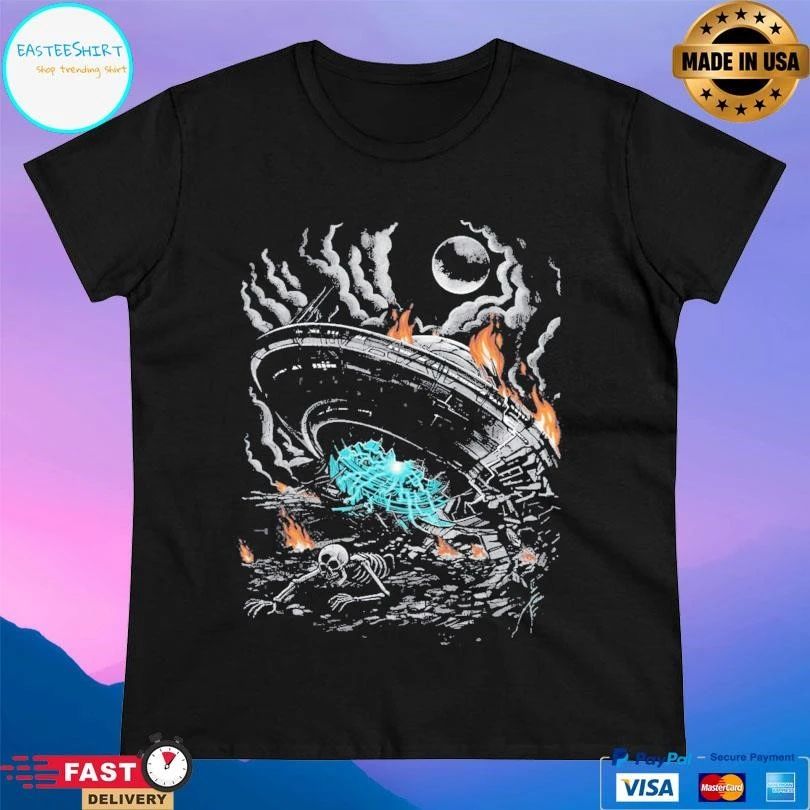 Fallen Vessel Flying Saucer T-shirts