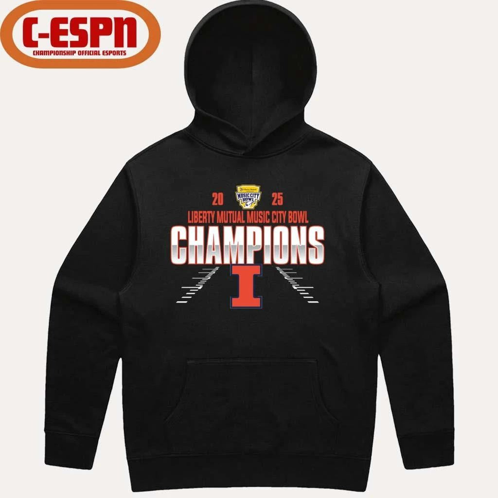 Illinois Fighting Illini Liberty Mutual Music City Bowl Champions T-Shirt