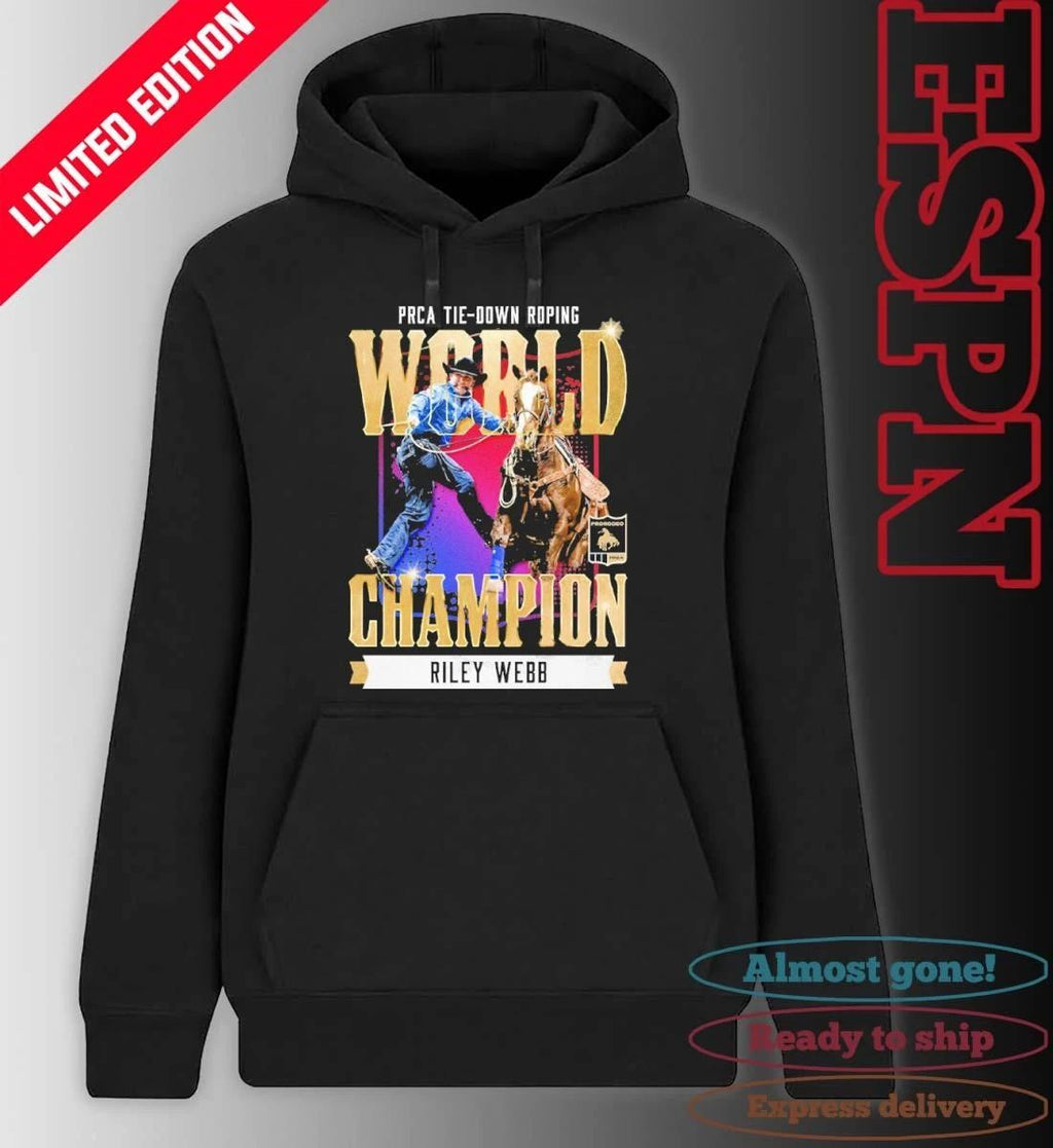 Riley Webb NFR 2025 Tie Down Champion T-Shirt