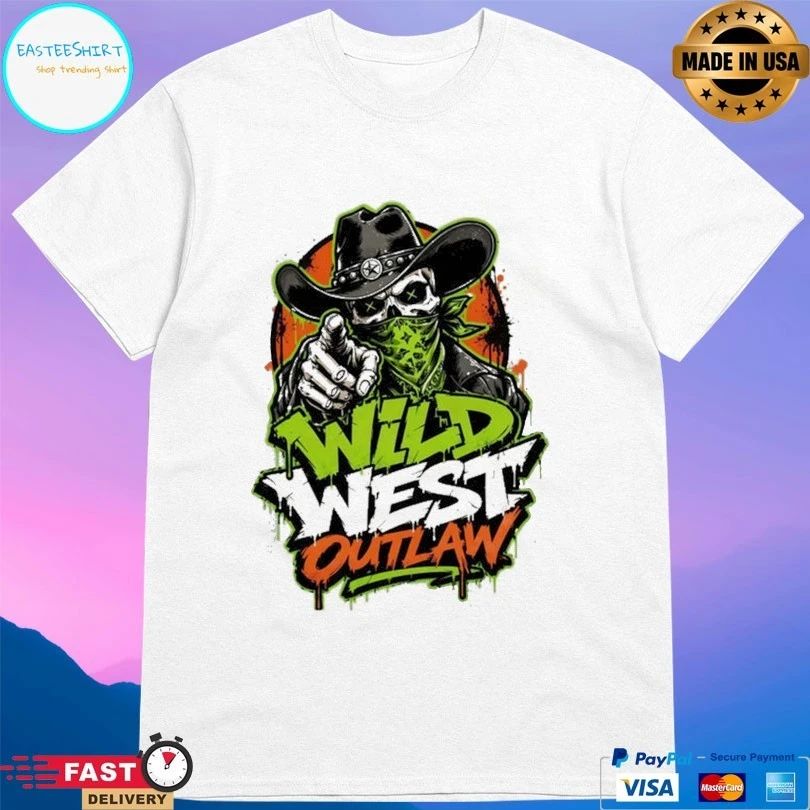 Skull Cowboy Wild West Outlaw T-shirt