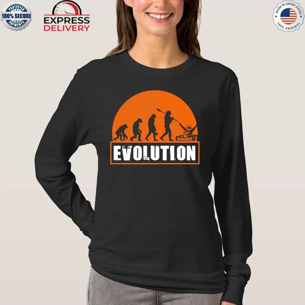 Go Kart Racing Funny Human Evolution Gift Shirt