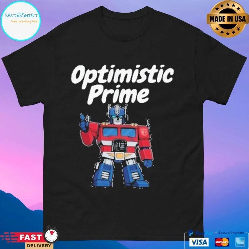 Elon Musk Optimistic Prime T-shirts