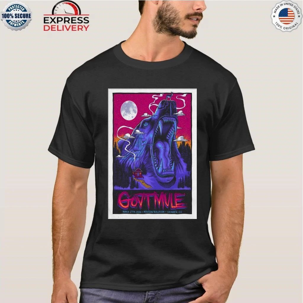 Gov’t Mule 3 27 2026 Denver CO Event Shirt