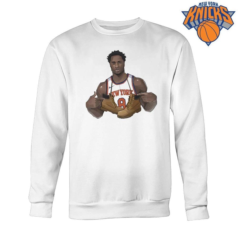 OG Anunoby New York Knicks Player Timberland Boots Illustration NBA Finals 2026 Shirt
