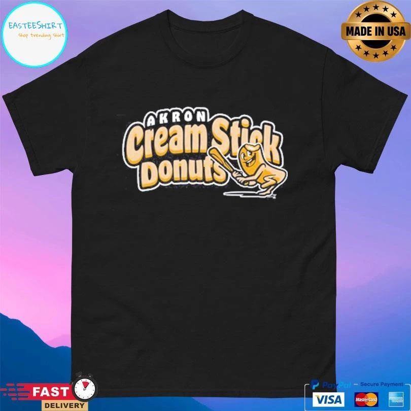 Akron Cream Stick Donuts Baseball T-shirts