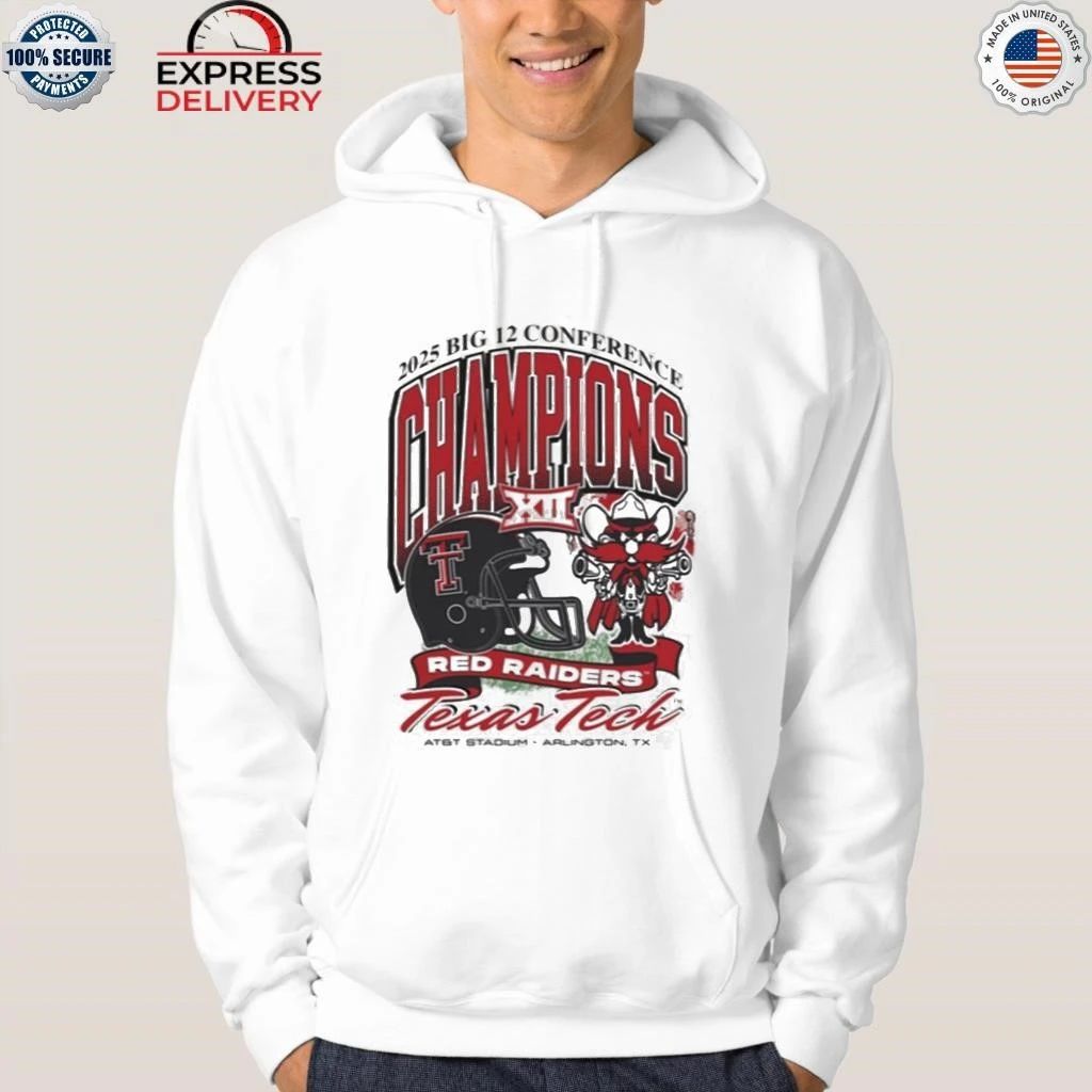Red Raiders 2025 Big 12 Football Champions Mascot Shirt