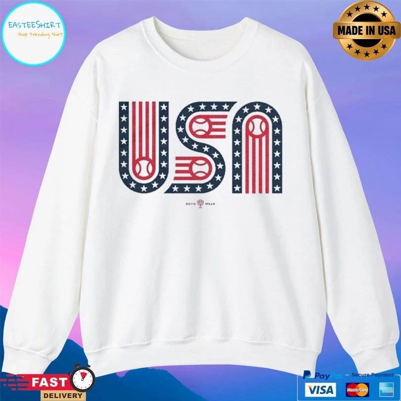 USA Stars Stripes And Baseball T-shirts