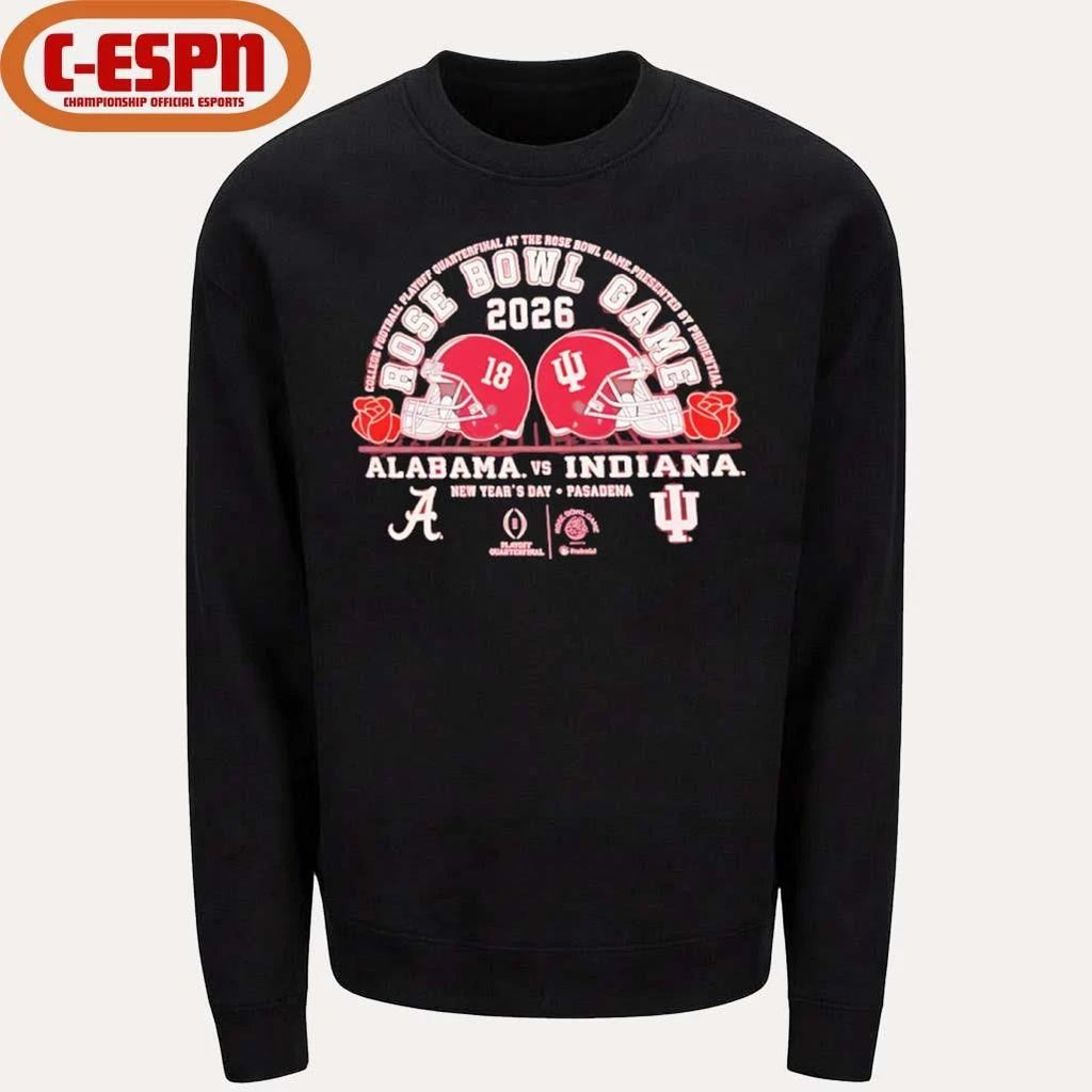 Indiana Football 2026 Rose Bowl Head to Head Vs Alabama Shirt
