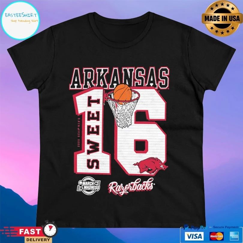 Arkansas Razorbacks 2026 Ncaa March Madness Sweet 16 T-shirt