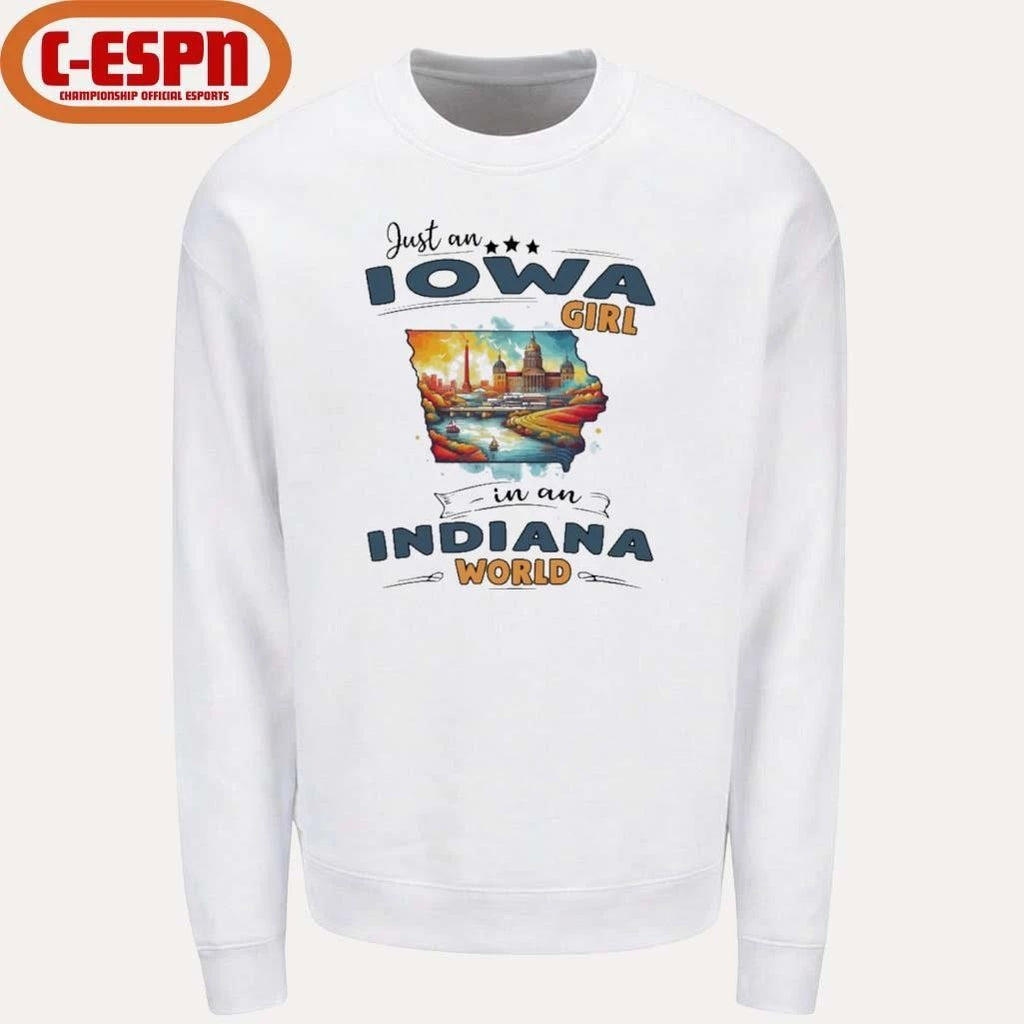 Just An Iowa Girl In An Indiana World Retro Shirt