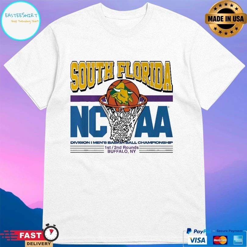 Usf Bulls Mbb South Florida 2026 Ncaa Division I Men’s Basketball Championship 1st 2nd Rounds Buffalo Ny Tournament Retro Vibes T-shirts