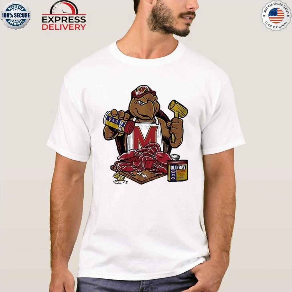 Maryland Terrapins Old Bay Crab Picking Testudo Shirt