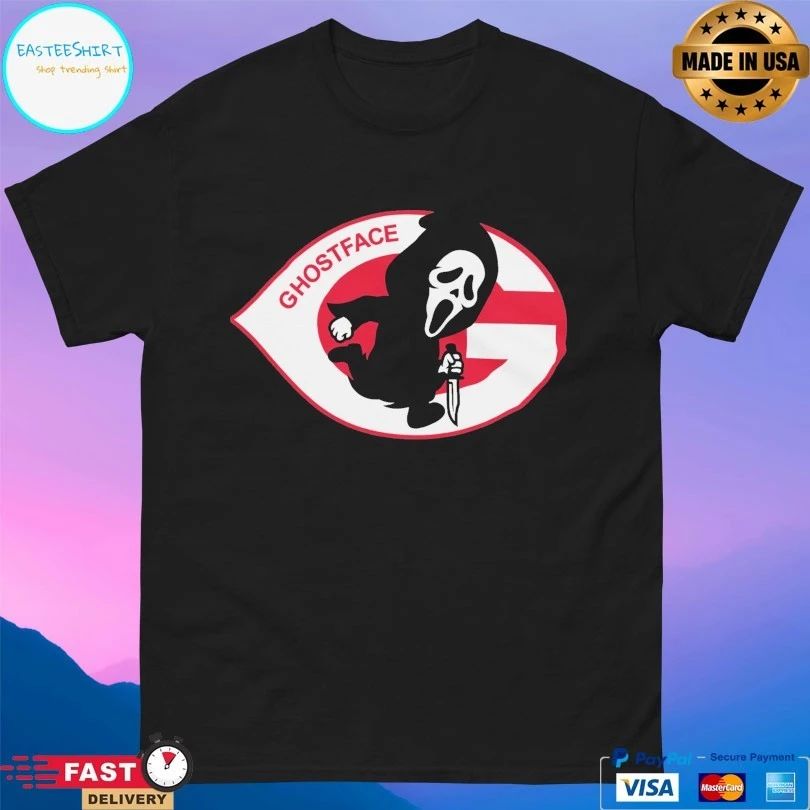 Runnin’ Ghostface Cincinnati Reds Logo T-shirts