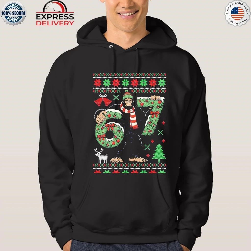 Bigfoot 67 Ugly Christmas Shirt
