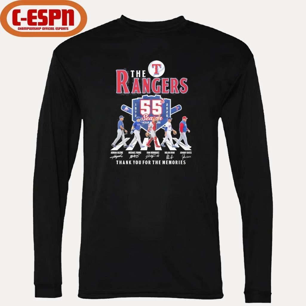 The Texas Rangers Abbey Road 55th Season 1972-2026 Shirt