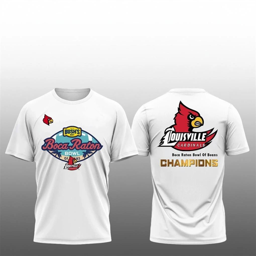 Louisville Football Roca Raton Bowl of Beans Champions Shirt