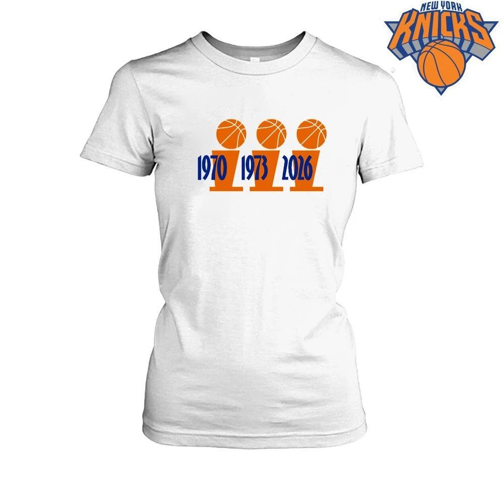 New York Knicks Three Championship Trophies 1970 1973 NBA Finals 2026 Shirt