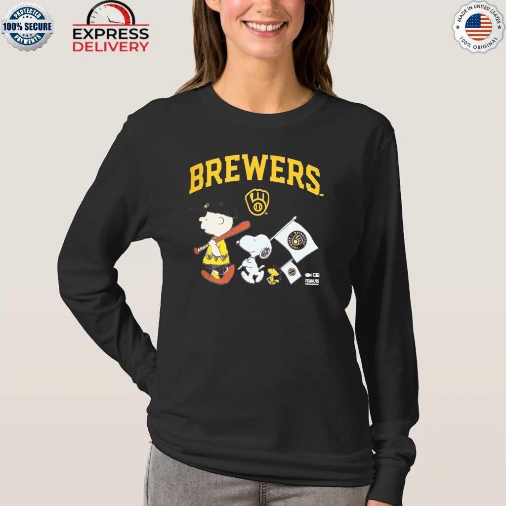 Milwaukee Brewers Peanuts Flag Shirt