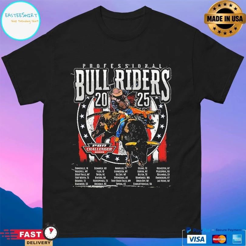 Professional Bull Riders 2025 Challenger Routing T-shirts
