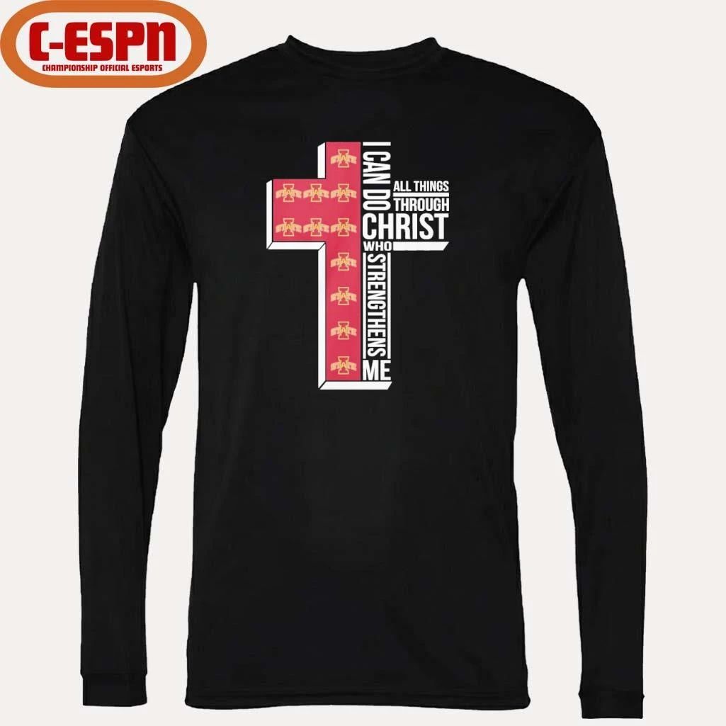 Iowa State Basketball Logo I Can Do All Things Through Christ Who Strengthens Me Shirt