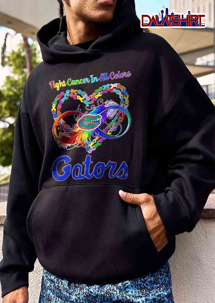 Florida Gators NCAA Fight Cancer In All Colors Awareness Ribbons Heart Infinity Symbol Feather shirt