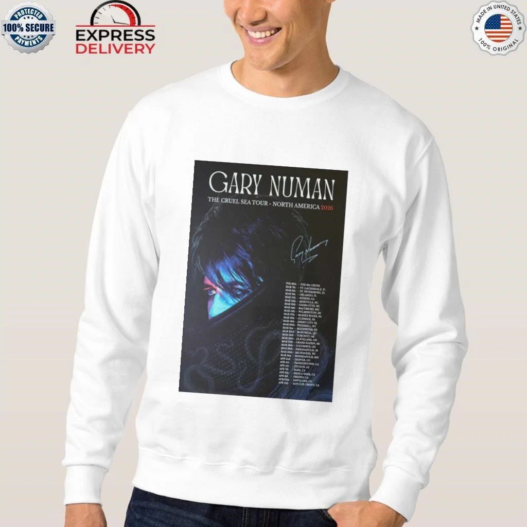 Gary Numan SIGNED 2026 Tour The Cruel Sea Shirt