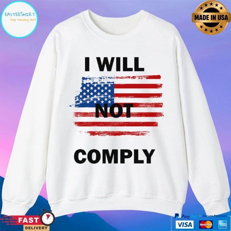 I Will Not Comply American Flag T-shirt