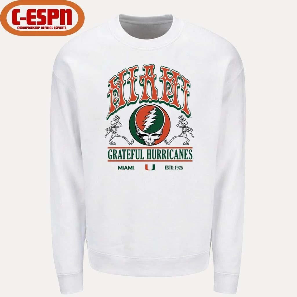 University Of Miami X Grateful Hurricanes Shirt