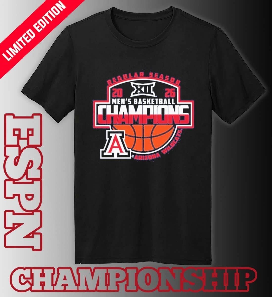 Arizona Wildcats 2026 Big 12 Men’s Basketball Regular Season Champions T-Shirt