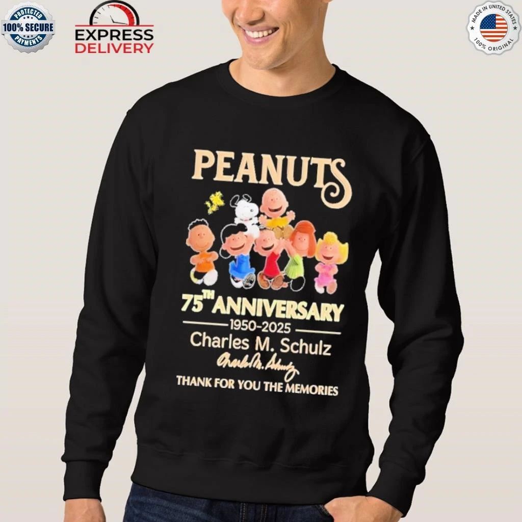 Peanuts 75Th Anniversary 1950 2025 Shirt