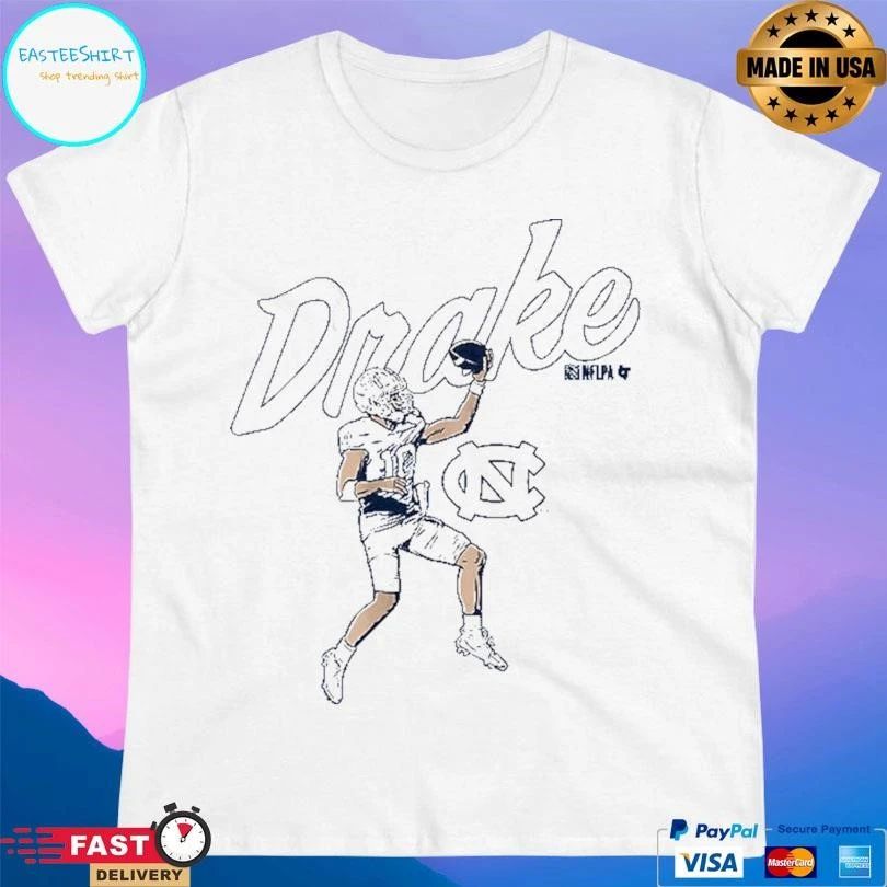 North Carolina Tar Heels Football Drake Maye Finger Roll Pro T-shirts