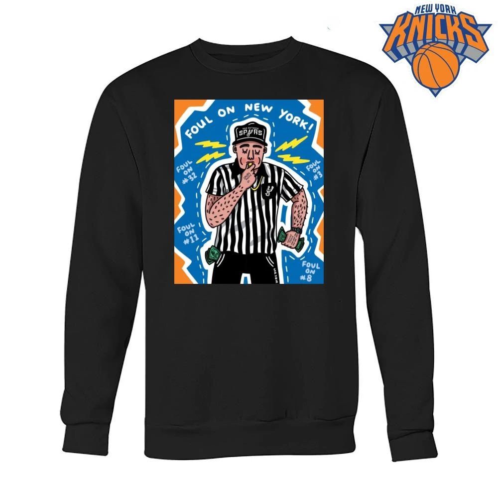 Foul On New York San Antonio Spurs Corrupt Referee Meme Basketball Fan 2026 NBA Finals Shirt