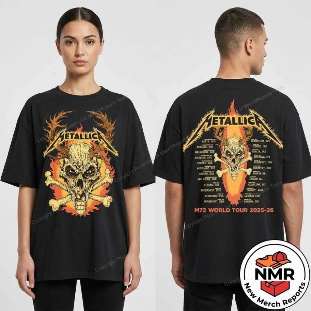 Metallica M72 Athens Pop-Up Shop Merch At Technopolis Skull Head Tour Dates 2026 Shirt