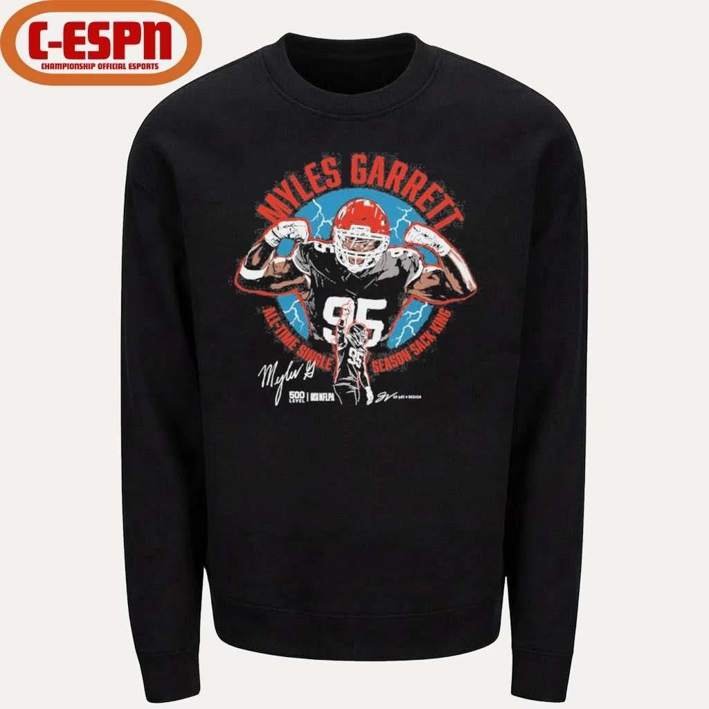 Myles Garrett Cleveland All-Time Sack King T-Shirt